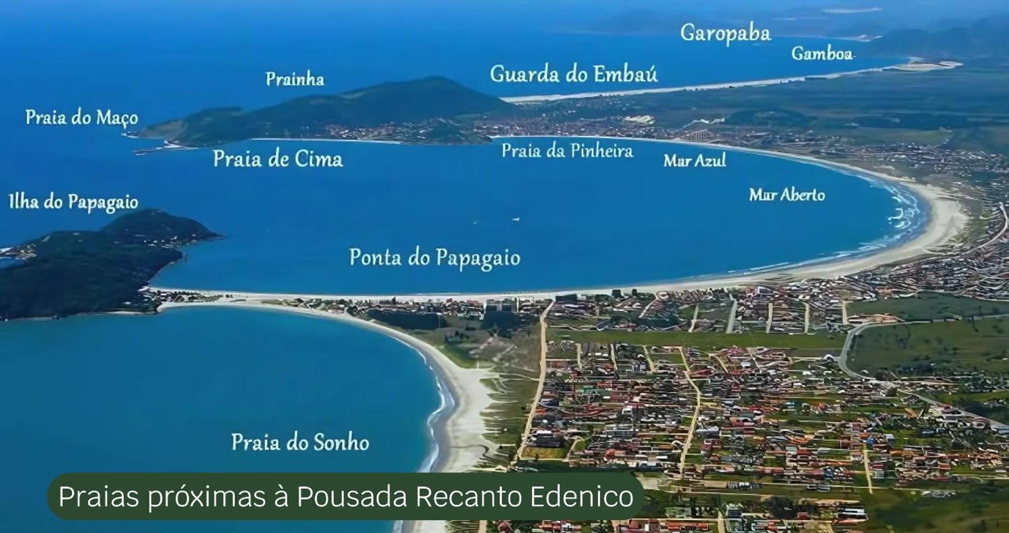Pousada Recanto Edenico - A Beira Mar Da Praia Ponta Do Papagaio, Palhoca Sc Extérieur photo